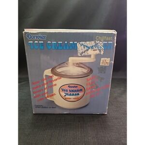 Vintage Donvier Chillfast Ice Cream Maker 2 Pint No Ice Manual Hand Crank New